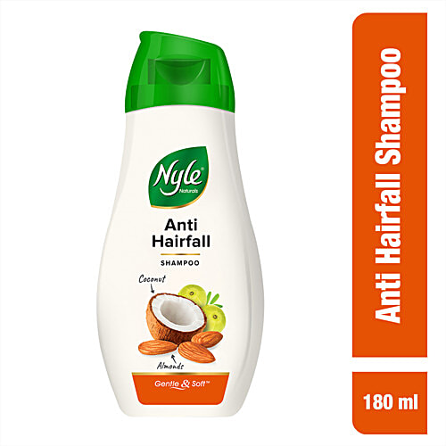 Nyle Naturals Anti Hairfall Shampoo - With Coconut & Almonds, 180 ml